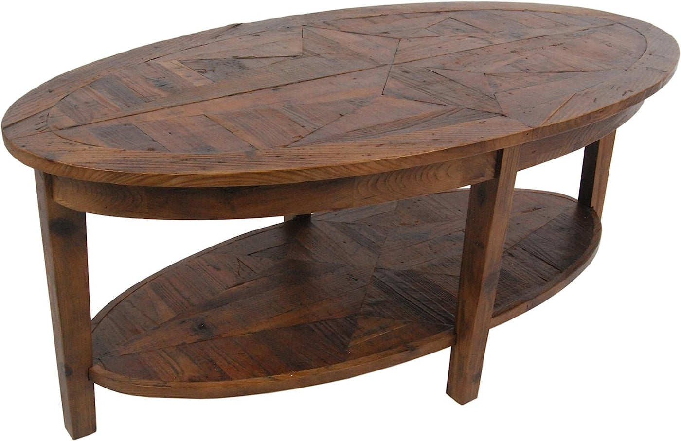 Renew Reclaimed Wood 48" L Oval Coffee Table, Natural-$200