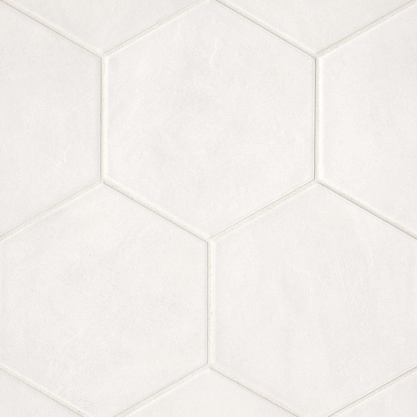Bedrosians Allora Hexagon Matte Porcelain Tile 8.5" x 10", Solid White (29-Pack) - $80
