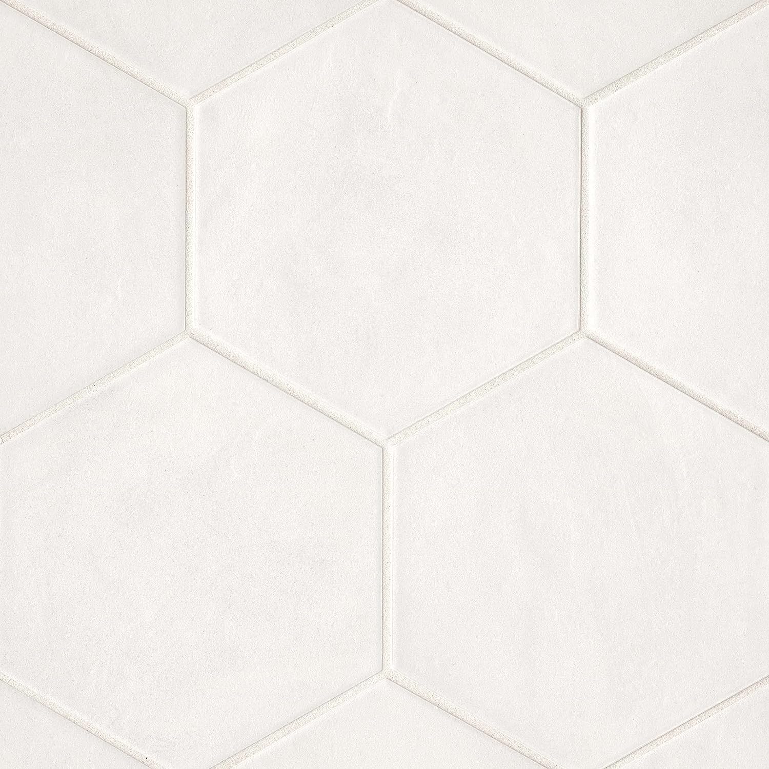 Bedrosians Allora Hexagon Matte Porcelain Tile 8.5" x 10", Solid White (29-Pack) - $80