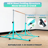 Gymnastic Bar For Kids and Teenage Ages 3-25, 5 FT / 6 FT Base Length - $155