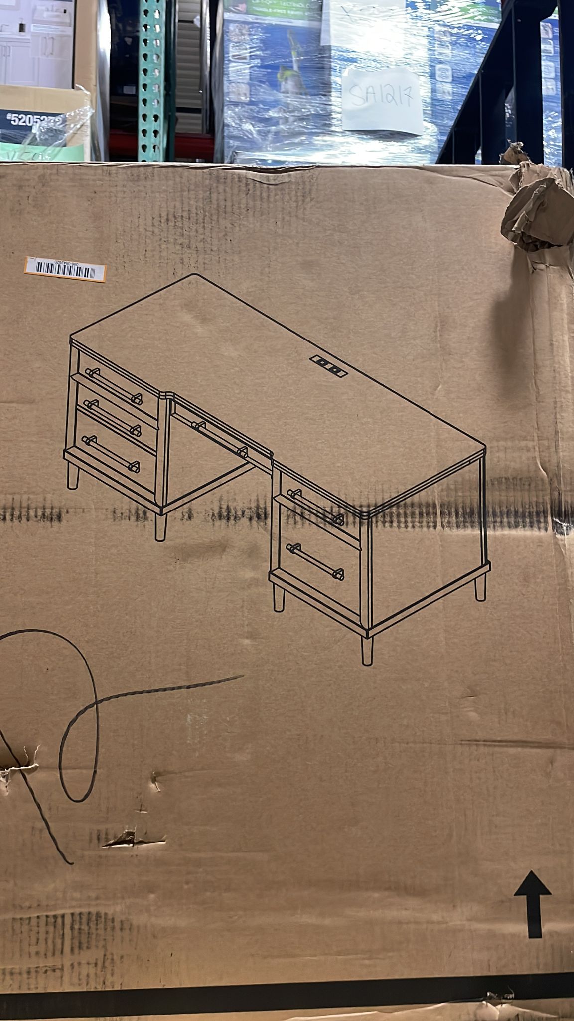 Signature Design by Ashley Roanhowe Contemporary 68" Home Office Desk - $500