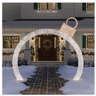 Home Accents Holiday 9 ft. Warm White-Cool White Ornament Arch Decoration -$250