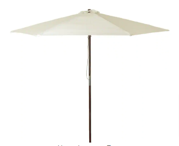 DestinationGear 9 ft. Classic Wood Market Patio Umbrella in Natural Polyester - $70