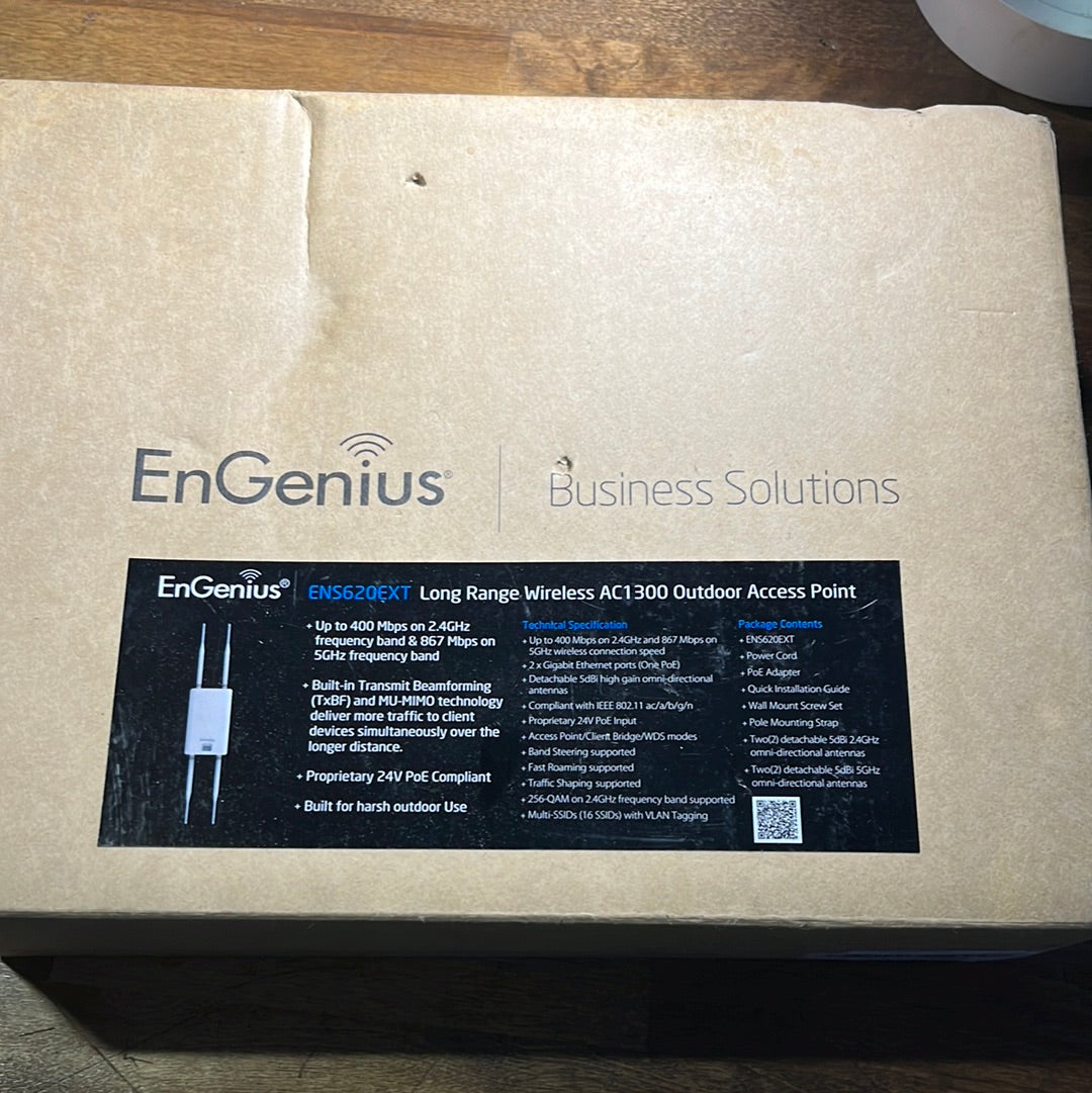 EnGenius Technologies ENS620EXT Wi-Fi 5 AC1300 2x2 Dual-Band Outdoor Access Point - $100