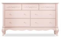 Evolur Aurora Blush Pink Double Dresser (7-Drawer) - $400