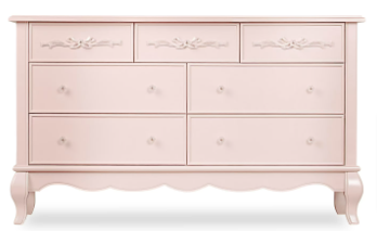 Evolur Aurora Blush Pink Double Dresser (7-Drawer) - $490