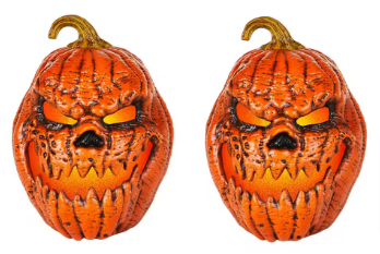 Home Accents Holiday 21 in. Halloween Grimacing Jack-O-Lantern (2-Pack) - $50