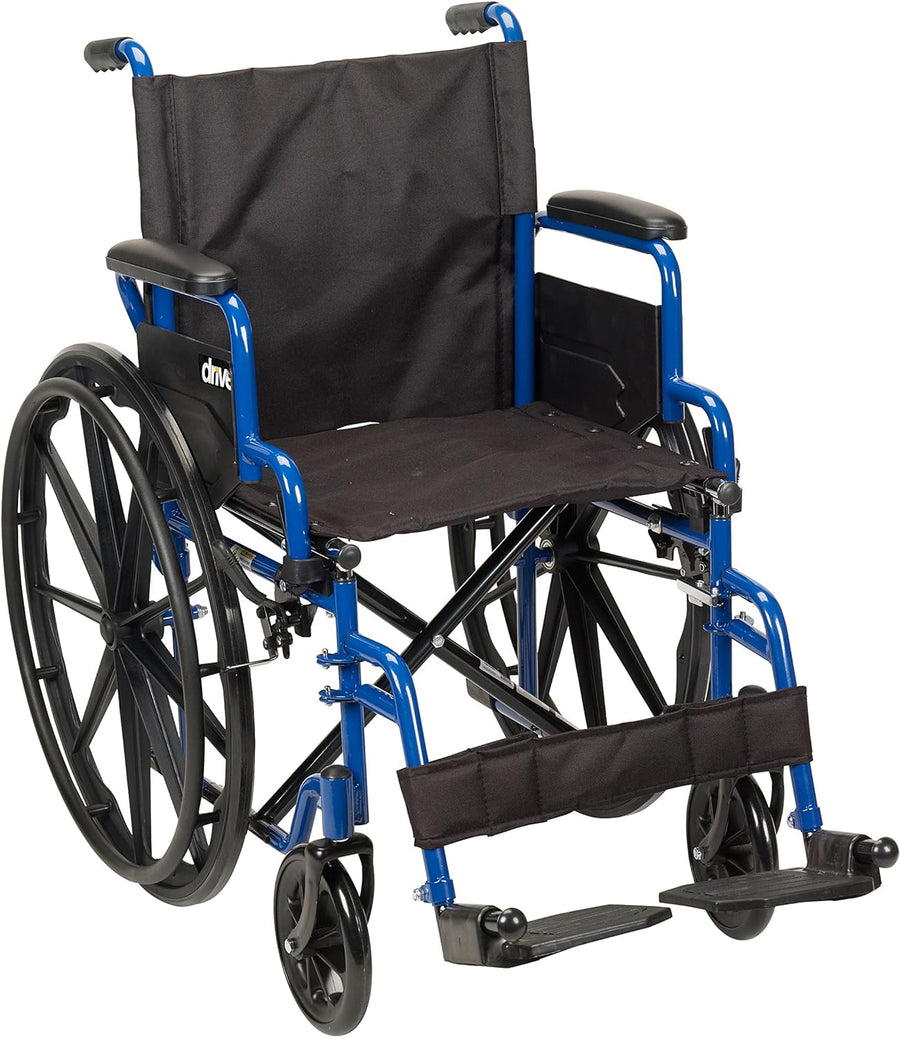 Drive Medical Blue Streak Lightweight Wheelchair, 18 Inch Seat - $80