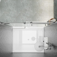 DELAVIN 48" W x 75" H Frameless Shower Door, Double Sliding Shower Door - $335