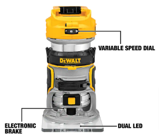 DEWALT 20V MAX XR Cordless Brushless Fixed Base Compact Router (Tool O ...