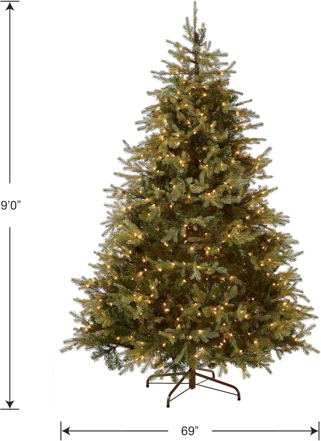 National Tree Company Pre-Lit 'Feel Real' Artificial Medium Christmas Tree 9ft - $255