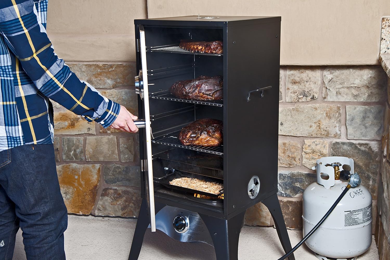 Camp Chef Smoke Vault - Vertical, Propane Meat Smoker for Outdoor Cooking of Meat - $235