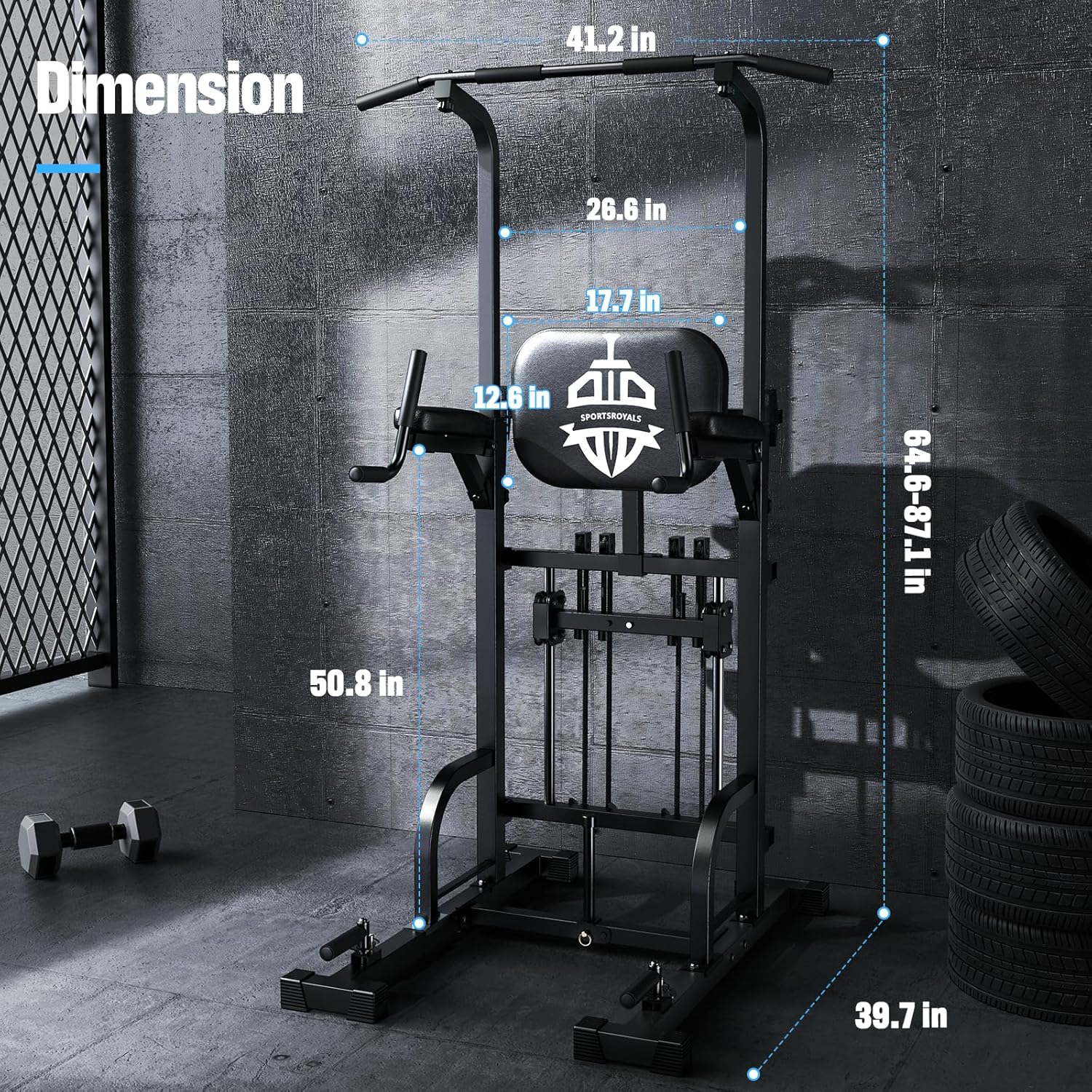 Sportsroyals Power Tower Pull Up Dip Station Assistive Trainer Multi-Function - $215