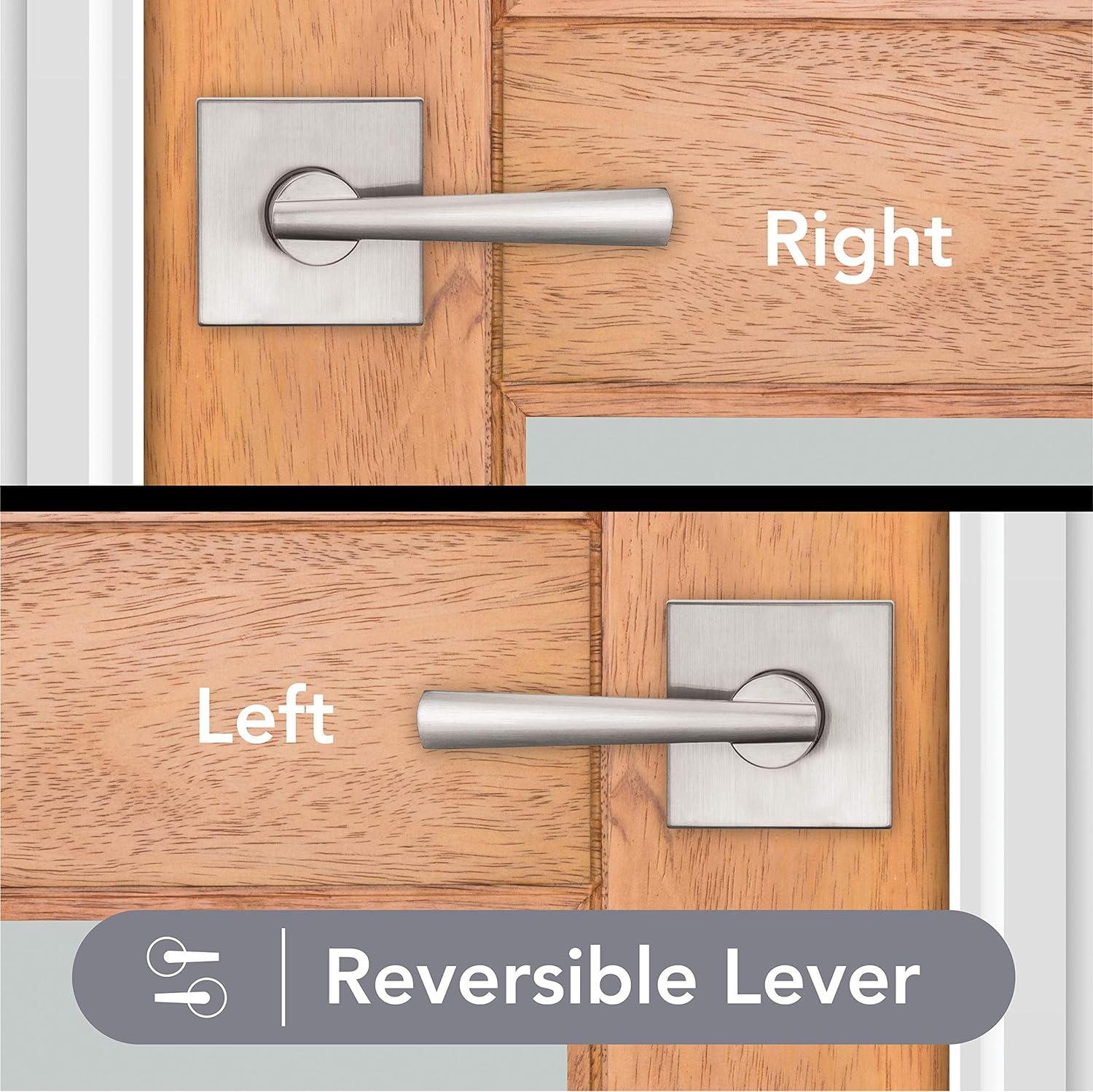 Baldwin Spyglass , Interior Passage Door Reversible Lever, in Satin Nickel - $25