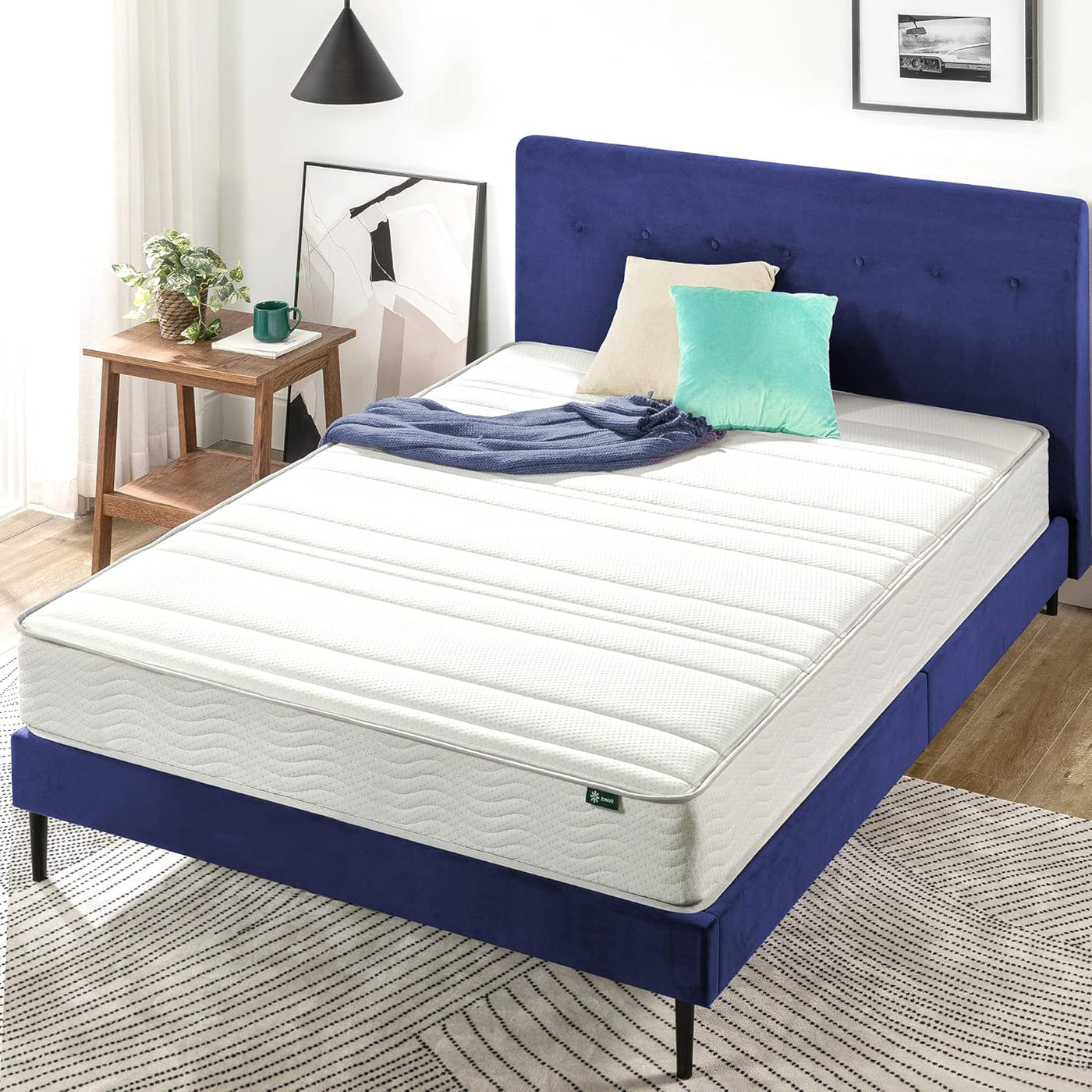 ZINUS 8 Inch Foam and Spring RV Mattress, Short Queen Size - $155