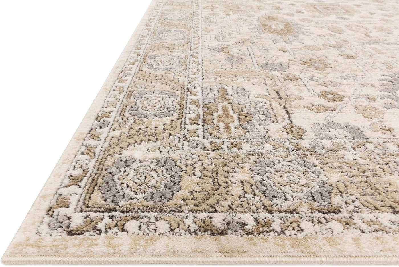 Loloi II Teagan Collection TEA-03 Ivory/Sand 7'-11" x 10'-6", .25" Thick, Area Rug - $85