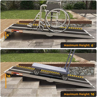 ORFORD Non Skid Wheelchair Ramp 6FT, Threshold Ramp with Slip-Resistant Surface - $140