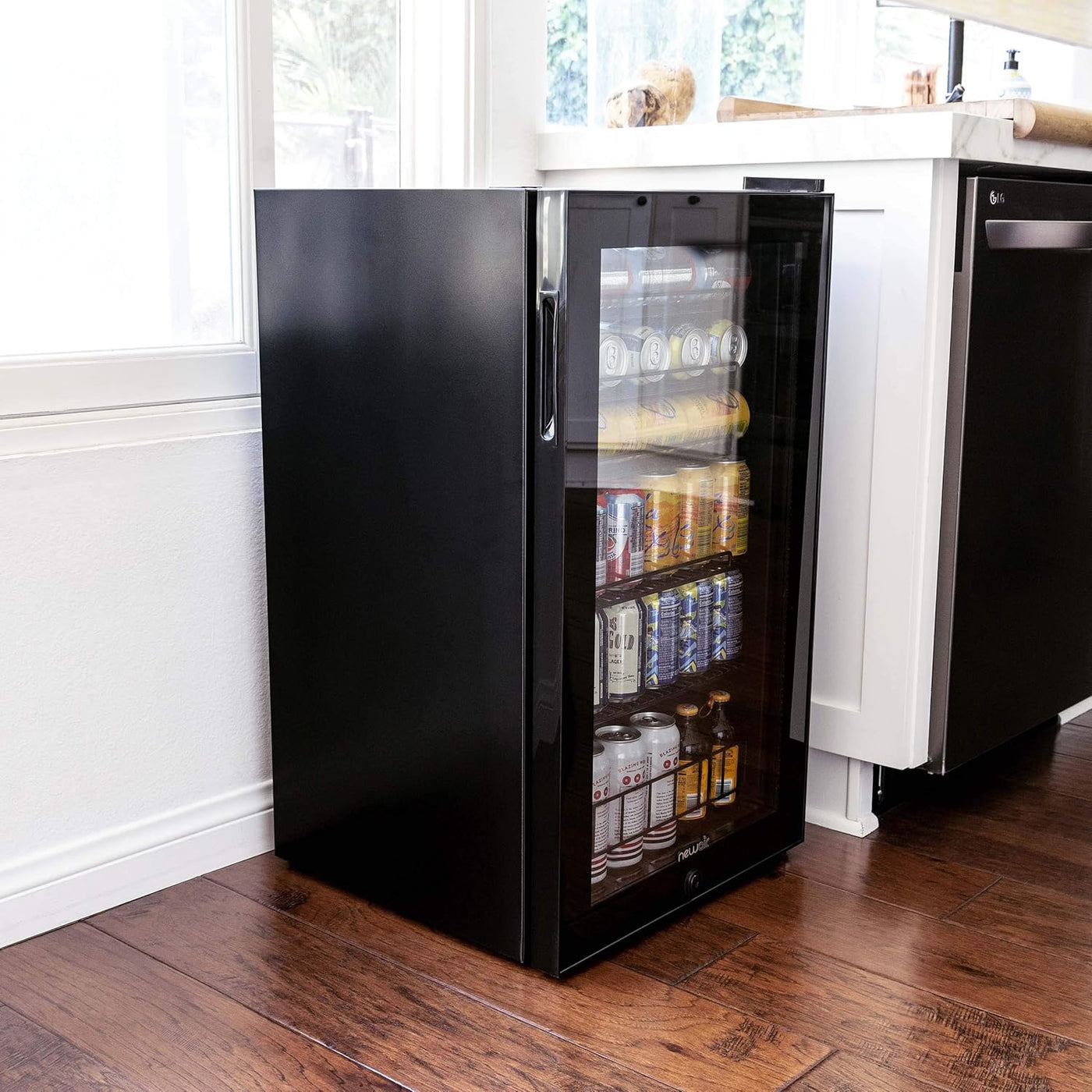 NewAir Beverage Refrigerator 126 Cans, Free Standing Cooler - $160