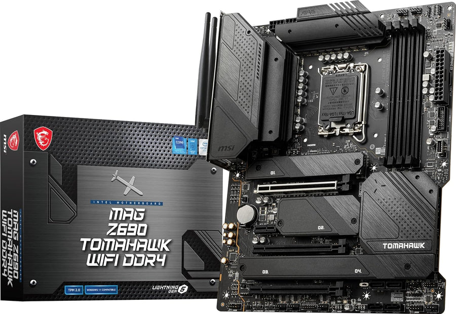 MSI MAG Z690 Tomahawk WiFi DDR4 Gaming Motherboard (ATX, 12th Gen Intel Core - $190