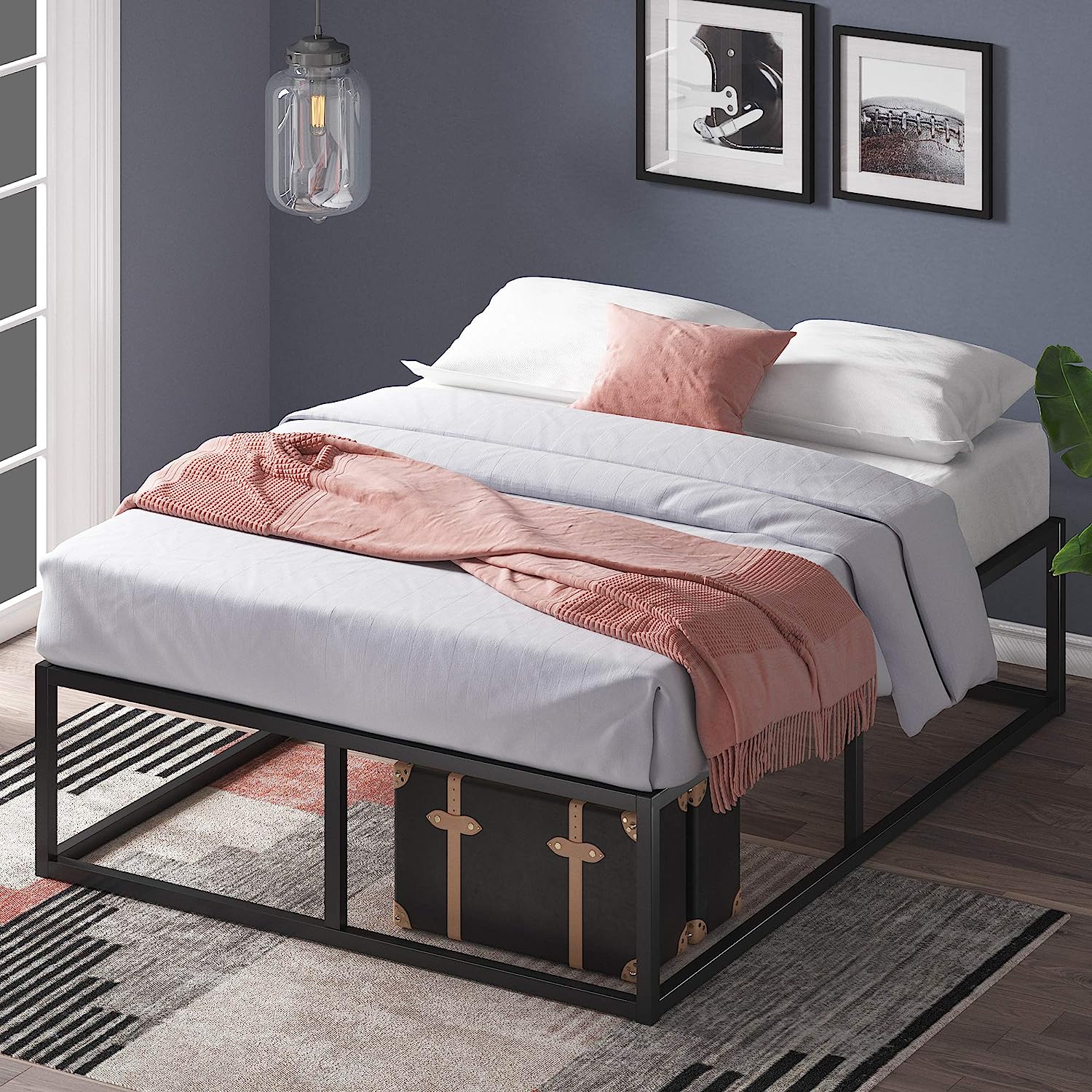 ZINUS Joseph Metal Platforma Bed Frame, Twin - $80