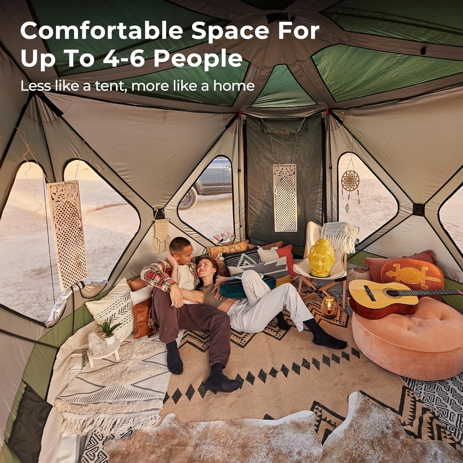 ACACIA Space Camping Tent XL, 4-6 Person Large Family Tent - $360