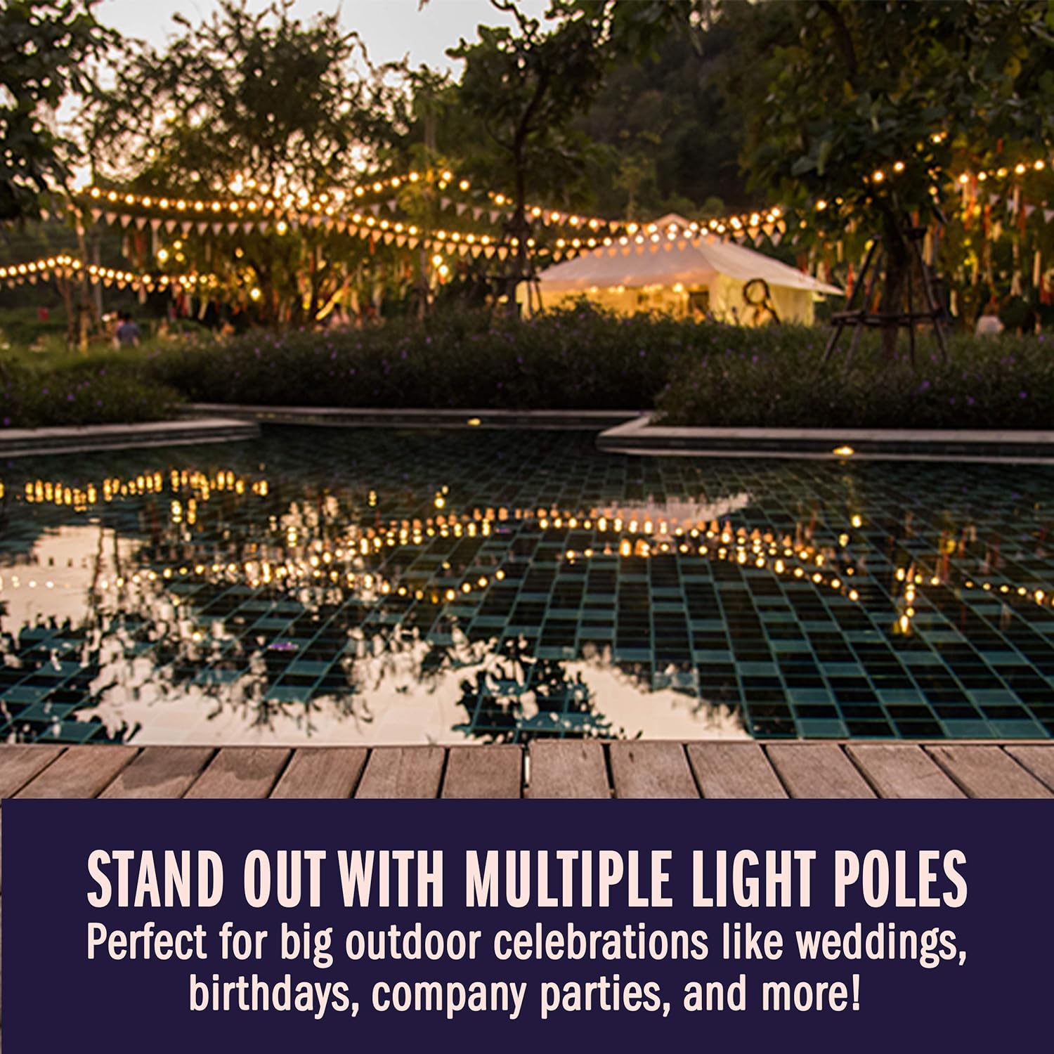 Holiday Styling String Light Poles for Outdoor String Lights (Yard Pole - 2 Pack) - $35