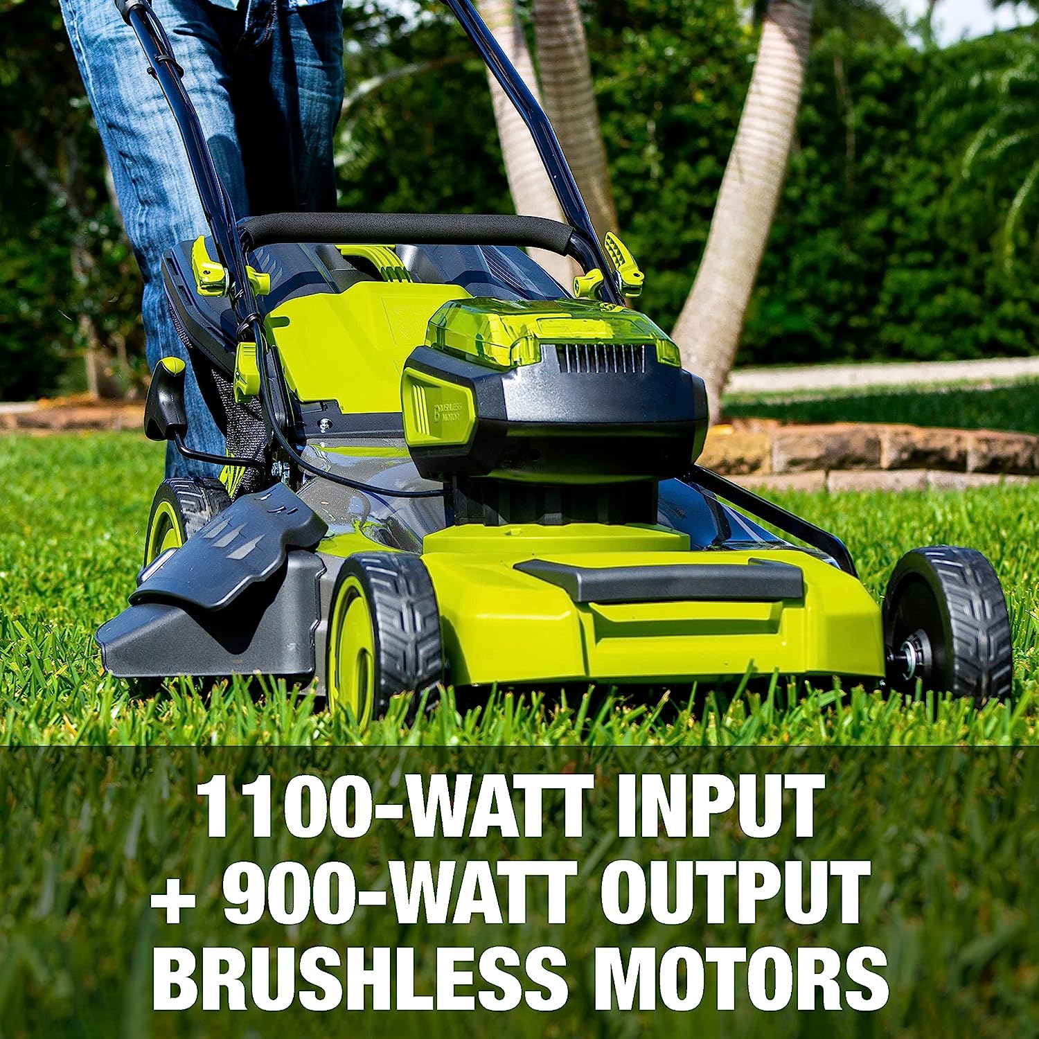 Sun Joe 24V-X2-21LM 48-Volt 21-Inch 1100-Watt Max Brushless Cordless Lawn Mower - $220