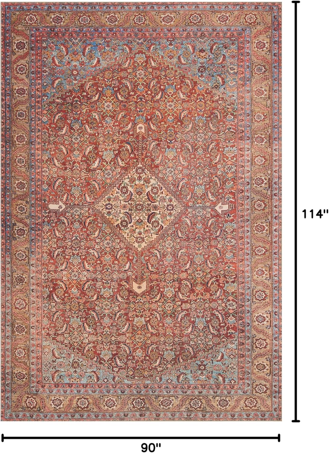 Loloi II Loren Red/Multi 7'-6" x 9'-6" Area Rug - $115