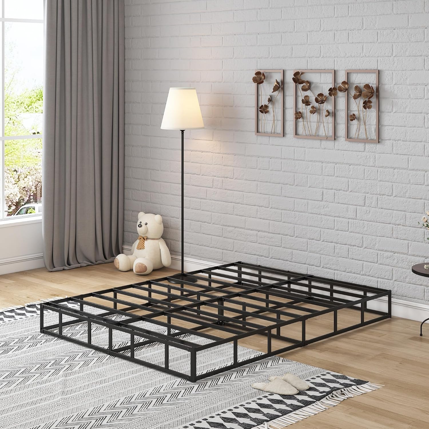 Full Size Box Spring with Fabric Cover Set,7 Inch High Profile Full Box Spring - $40