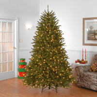 National Tree Company Pre-Lit Artificial Full Christmas Tree, Green, 9 Feet - $260