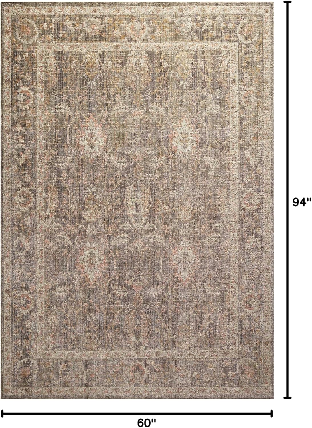 Loloi Chris Loves Julia x Rosemarie Sage/Blush 5' x 7'-10" Area Rug - $75