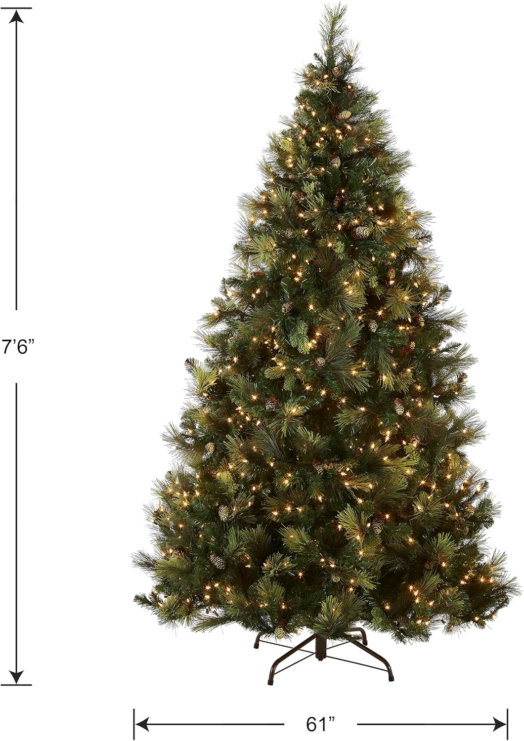 National Tree Company Carolina Pine 7.5 Foot Artificial Prelit Christmas Tree - $185