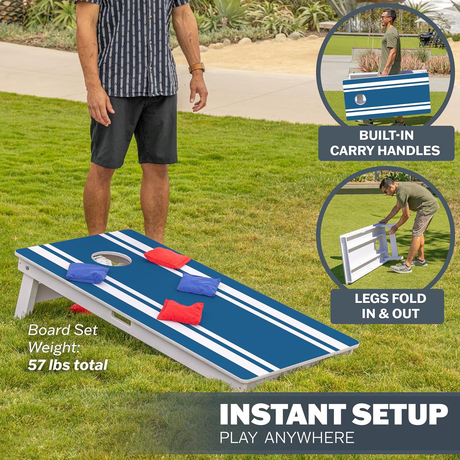 GoSports 4 x 2 ft Resort Collection All Weather Cornhole Board Set - $120