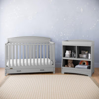 Graco Benton 5-in-1 Convertible Crib with Drawer (Pebble Gray) - $135
