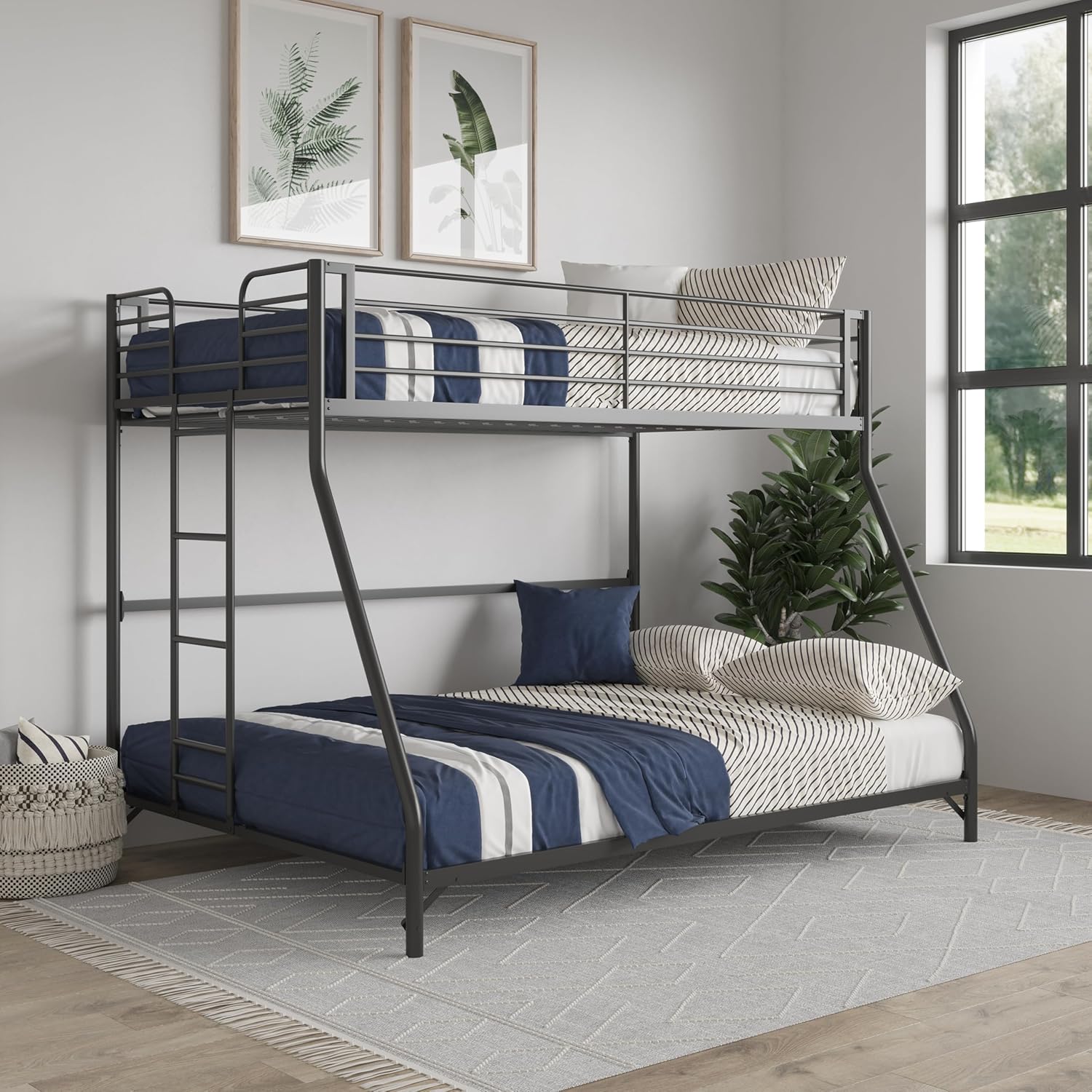 DHP Daven Easy Assembly Metal Bunk Bed for Kids, Teens and Adults, with Ladder - $180