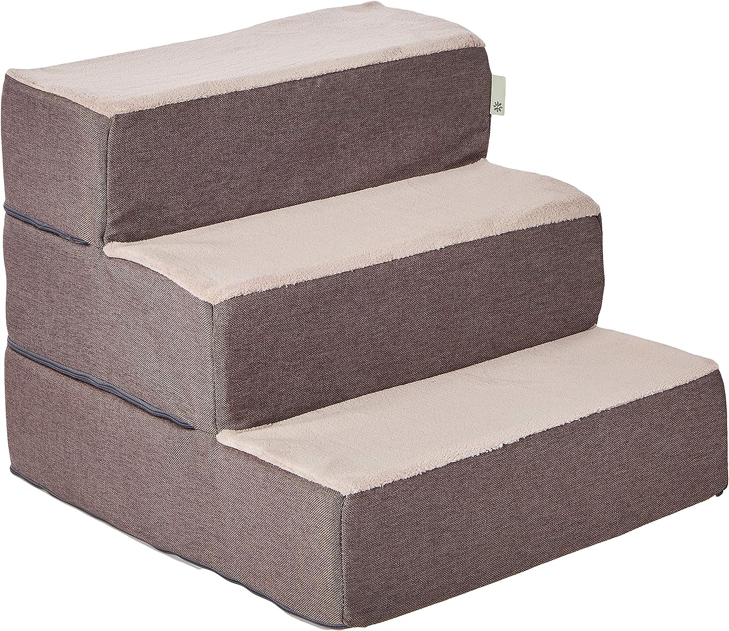 ZINUS Easy Pet Stairs / Pet Ramp / Pet Ladder, Small, Sand - $30
