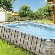 EVAJOY 32ft x 16ft x 52in Metal Frame Swimming Pool Set - $1,400