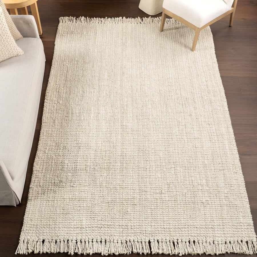 nuLOOM 8x11 Daniela Jute Tassel Hand Woven Area Rug, Off White - $105