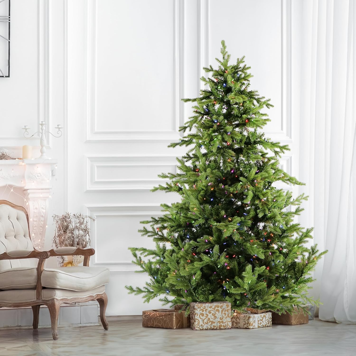 Fraser Hill Farm 7.5-Ft. Foxtail Pine Artificial Christmas Tree - $325