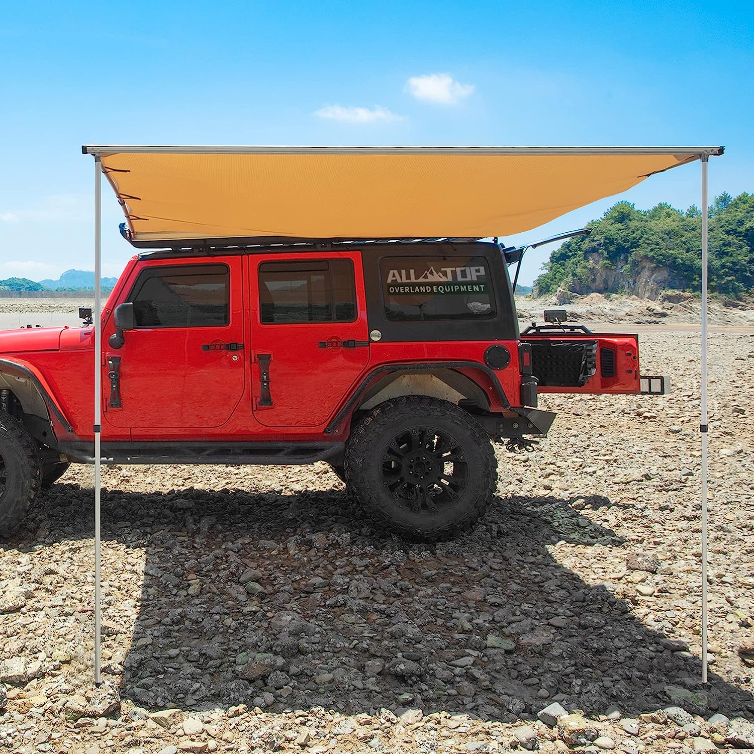 ALL-TOP Vehicle Awning 6.6'x10' Rooftop Pull-Out Retractable 4x4 - $125