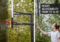 Silverback 54" In-Ground Height Adjustable Basketball System with Tempered Glass - $480