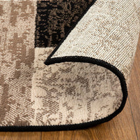 SUPERIOR Indoor Area Rug, Jute Backed, Modern Geometric Patchwork Floor Decor - $20