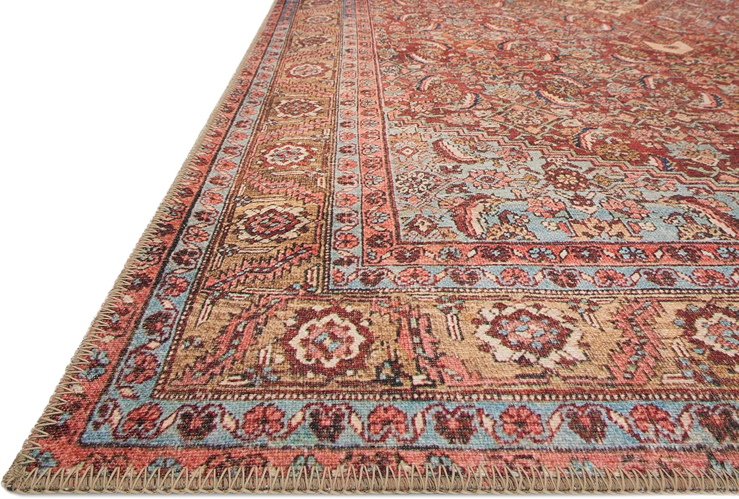 Loloi II Loren Red/Multi 7'-6" x 9'-6" Area Rug - $115