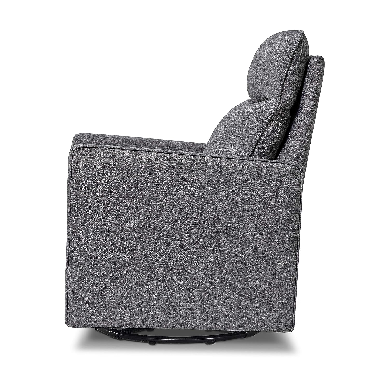 DaVinci Gabby Polyester Pillowback Swivel Glider in Shadow Grey - $180