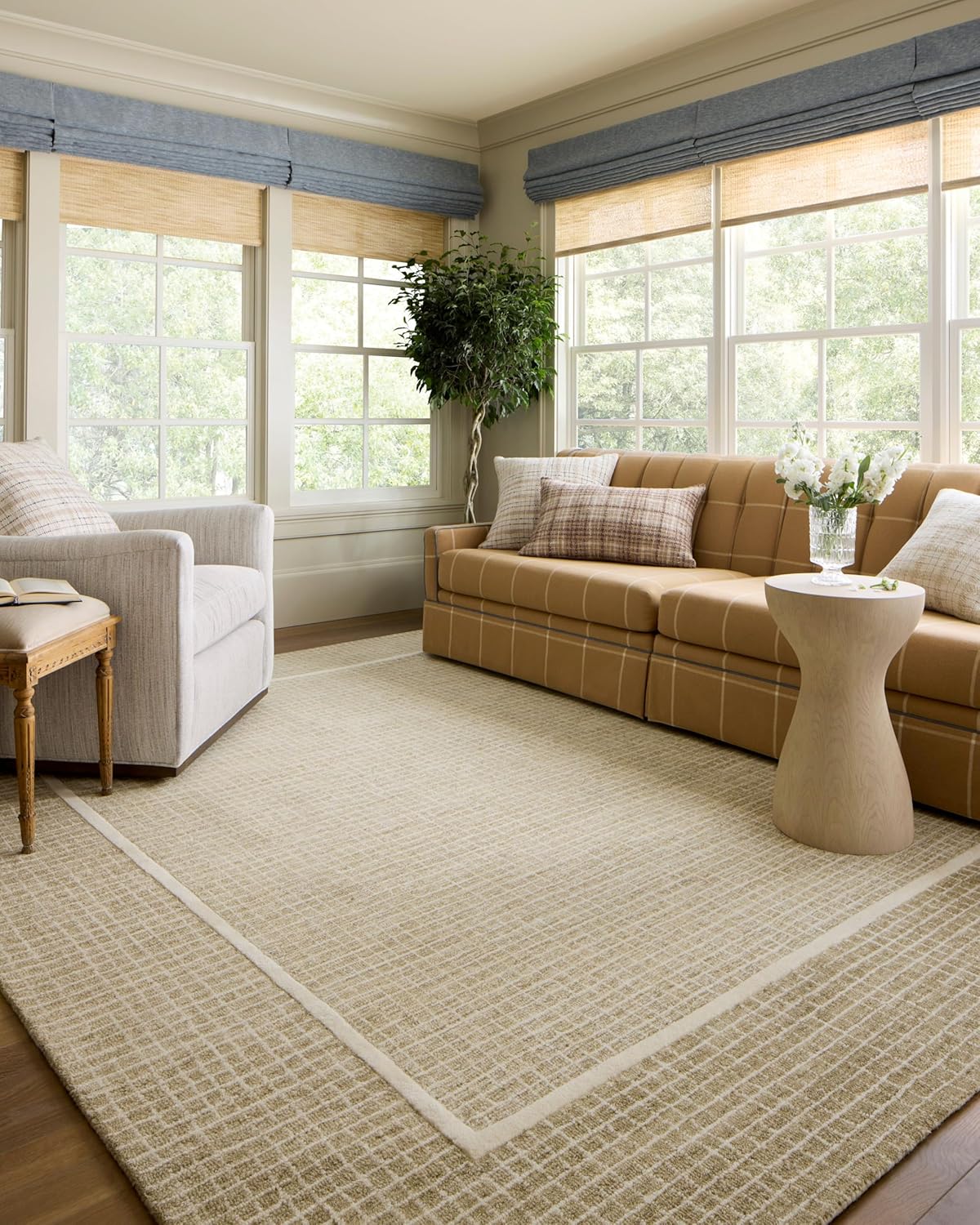 Loloi Chris Loves Julia Briggs Collection BRG-01 Wheat/Ivory 5'-0" x 7'-6" Area Rug - $80