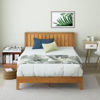 ZINUS Alexis Deluxe Wood Platform Bed Frame with Headboard, Queen - $215