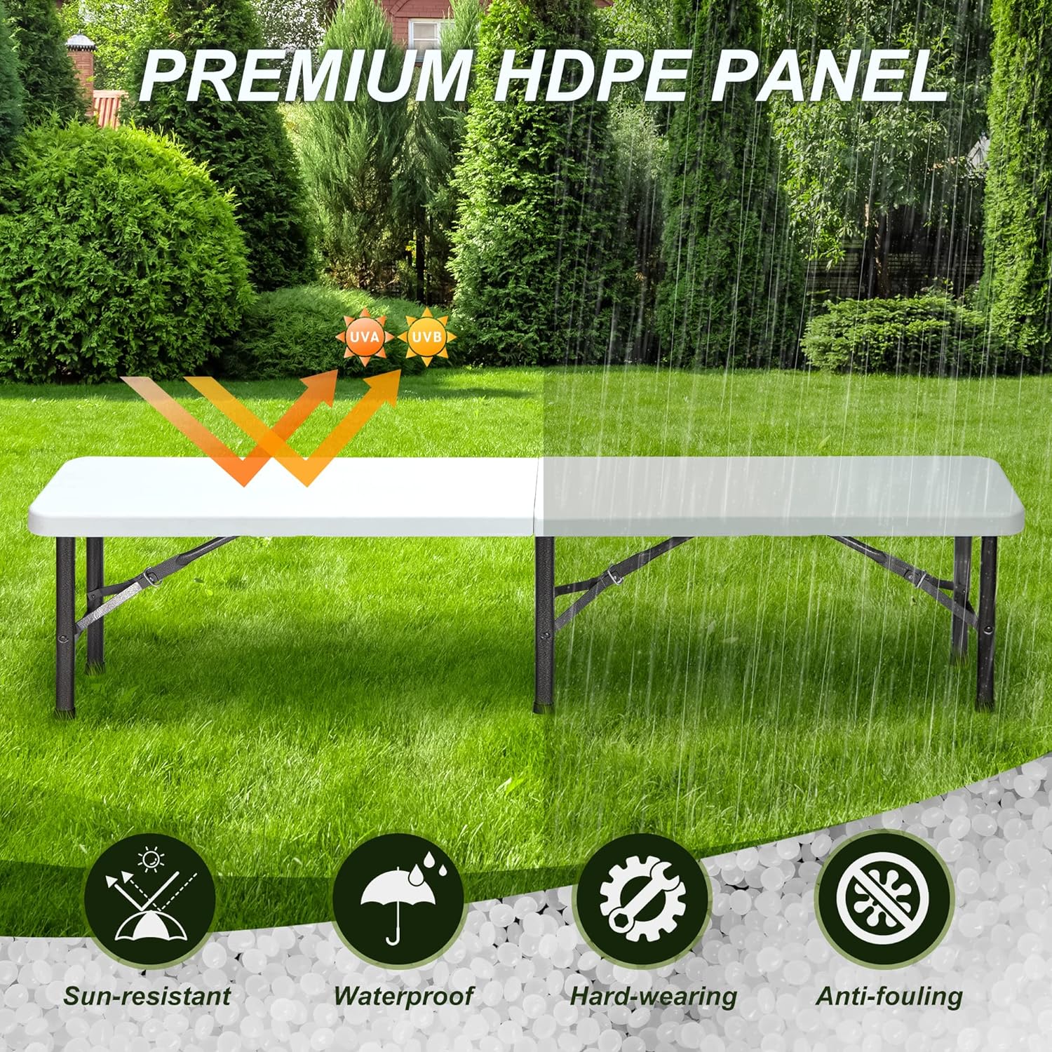 Portable best sale outdoor bench