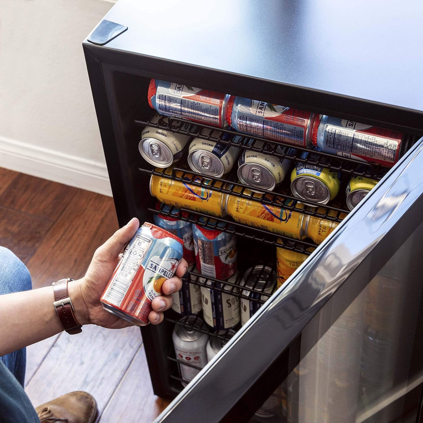 NewAir Beverage Refrigerator 126 Cans, Free Standing Cooler - $160