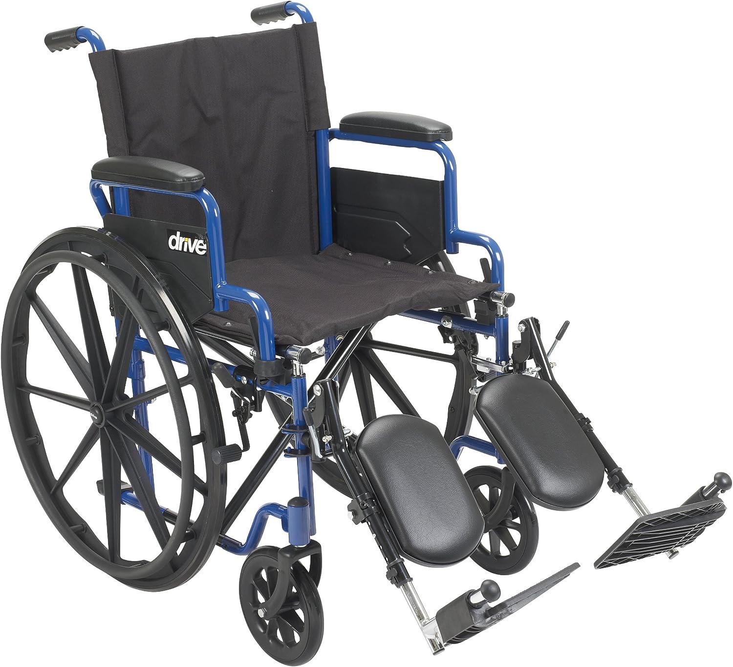 Drive Medical Blue Streak Wheelchair with Flip Back Desk Arms, Elevating Leg Rests - $85