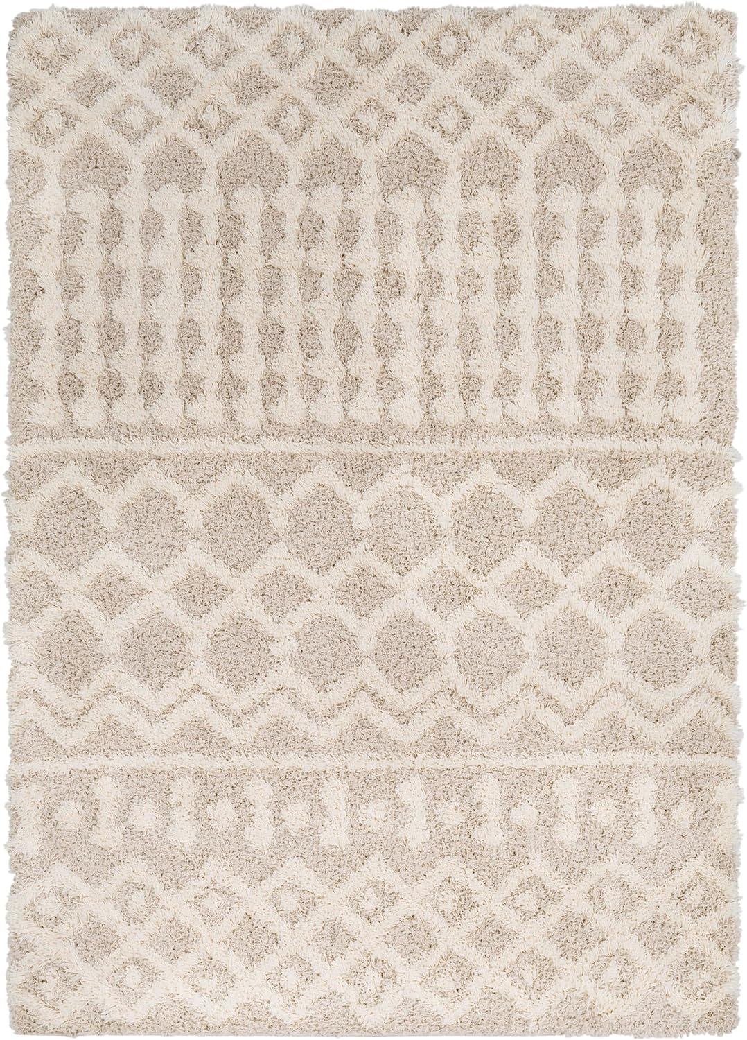 Livabliss Hapsburg Moroccan Shag Area Rug, 5'3" x 7'3", Beige - $65